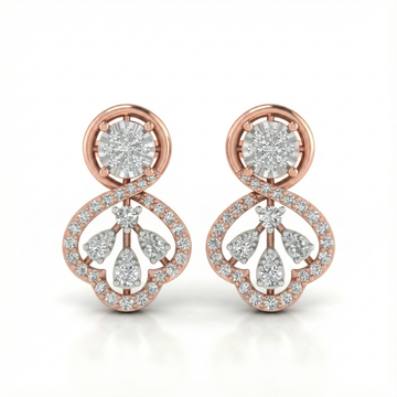 Infinity Floral Diamond Earrings