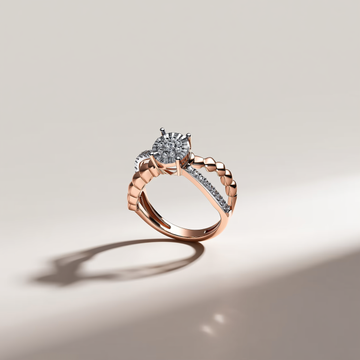 Petite Textured Cluster Diamond Ring