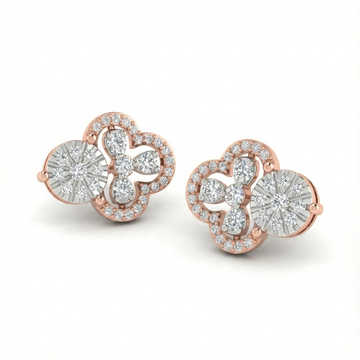 Petite Clover Bloom Diamond Earrings