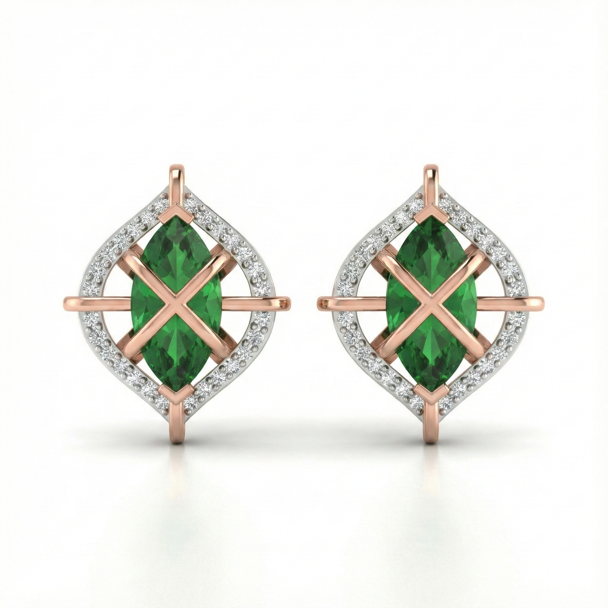 Oval Halo Gemstone Diamond Earring