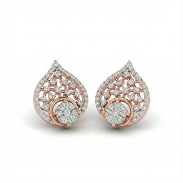 Luxe Spiral Petal Diamond Earrings