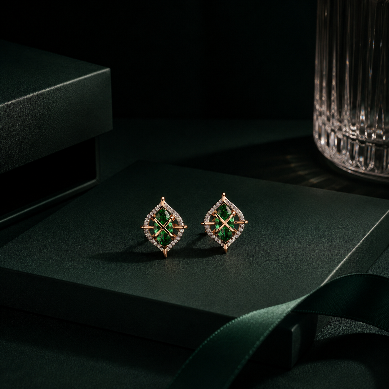Oval Halo Gemstone Diamond Earring