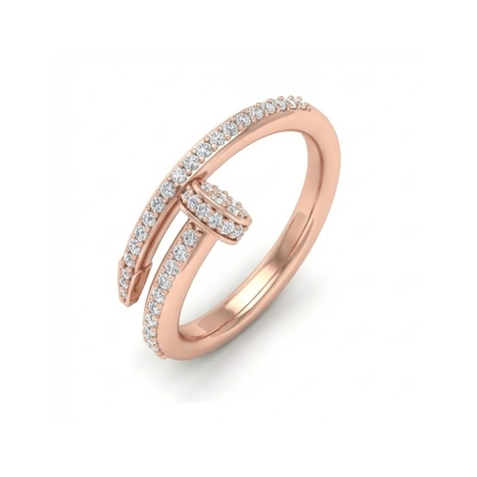Modern Overlapping Diamond Wrap Ring
