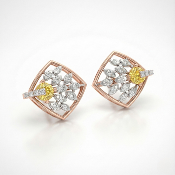 Kite Shape Diamond Earring