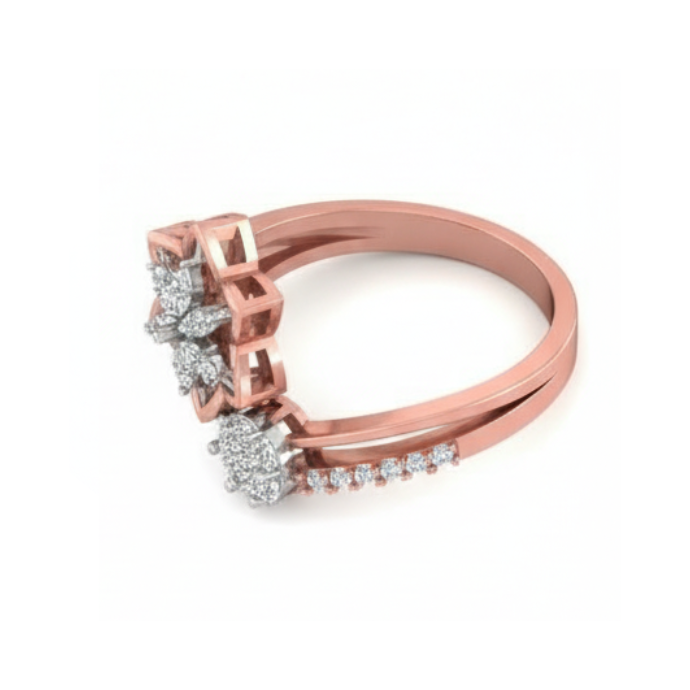 Floral Bloom Cluster Diamond Ring