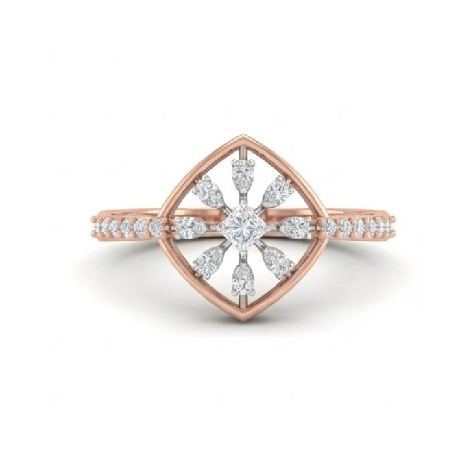 Symmetric Diamond Kite Cluster Ring