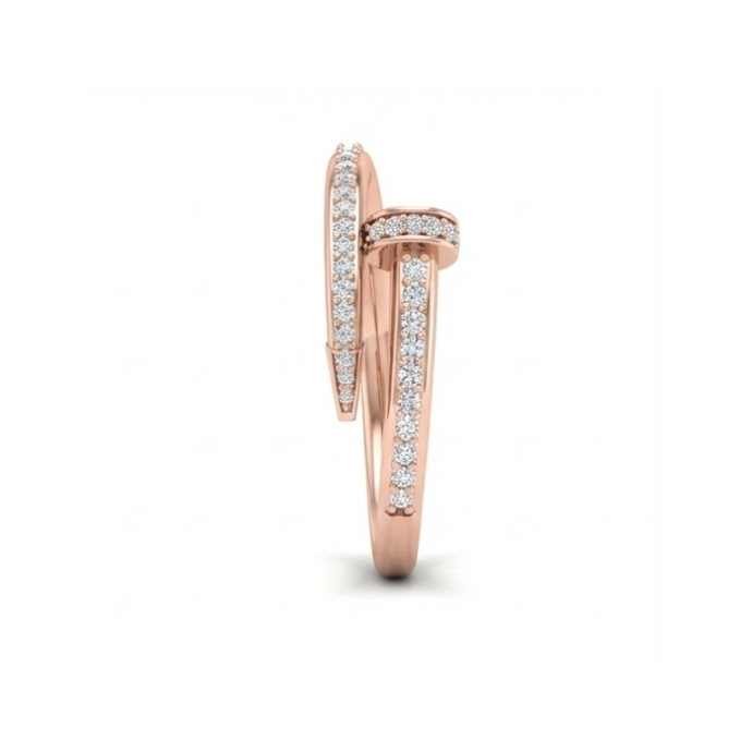 Modern Overlapping Diamond Wrap Ring