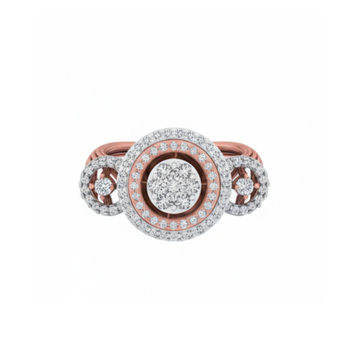 Triple Halo Royal Designer Diamond Ring
