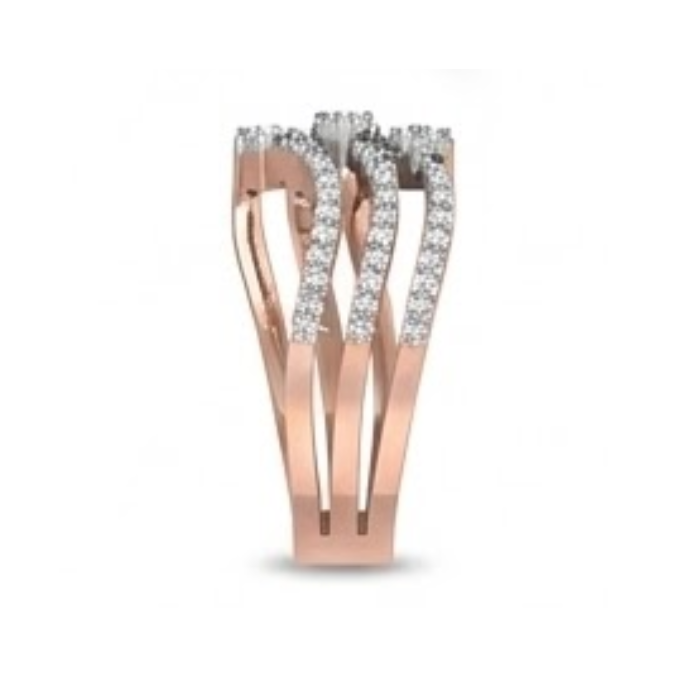 Multi-Layer Diamond Curve Ring