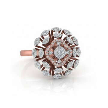 Grand Floral Dome Diamond Statement Ring