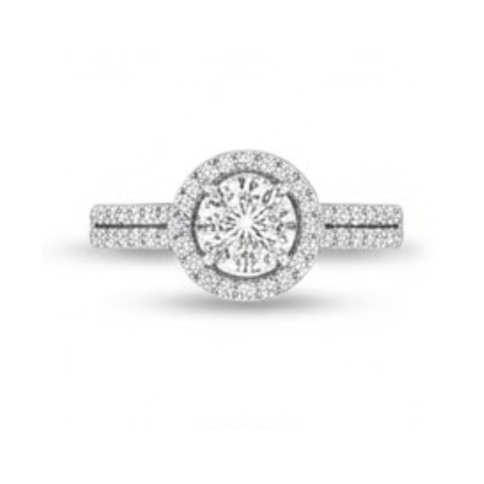 Double Halo Floral Cluster Diamond Ring