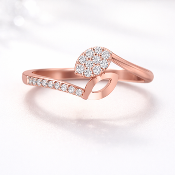 Contemporary Diamond Loop Ring