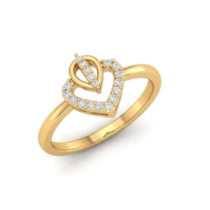 Heart-Inspired Diamond Ring