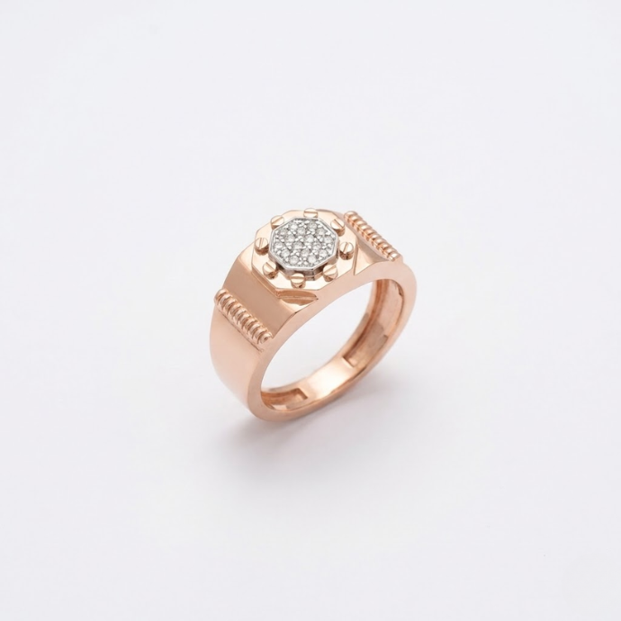 Regal Octa Diamond Signet Men's Ring