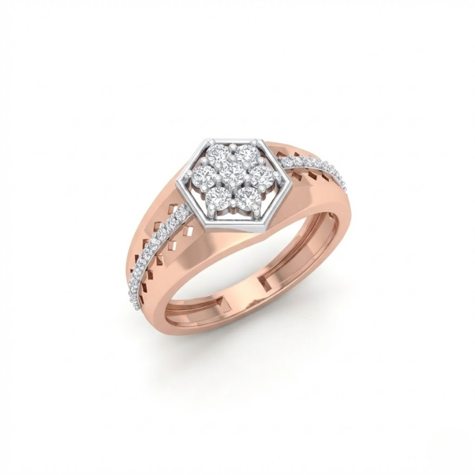 Hexa Halo Diamond Vanguard Men's Ring