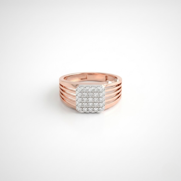 Elite Grid Diamond Power Men's Ring
