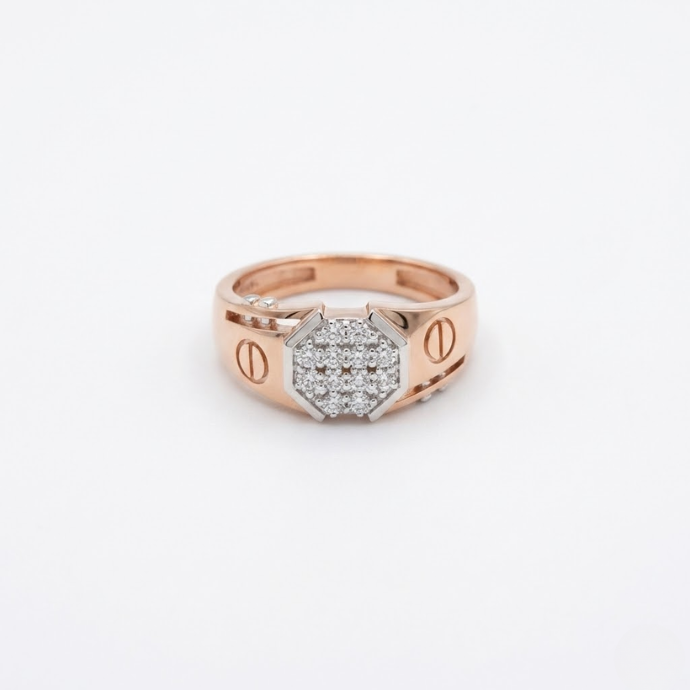 Hexa Bolt Diamond Power Men's Ring