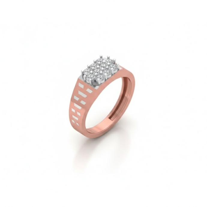 Prism Slit Diamond Monarch Men's Ring