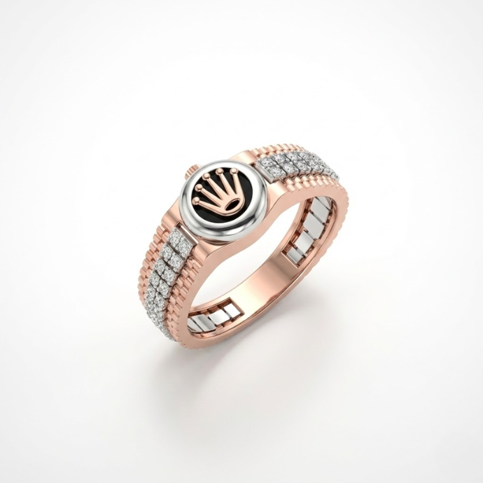 Royale Crest Diamond Emblem Men's Ring