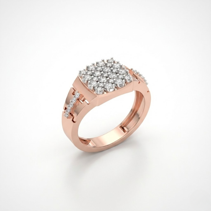 Royal Cluster Diamond Command Men's Ring