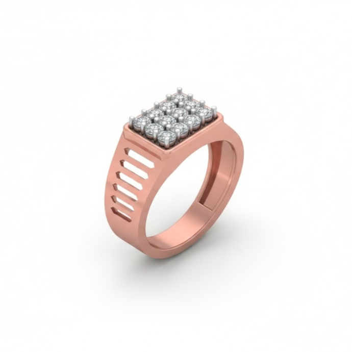 Linear Vault Diamond Authority Men's Ring