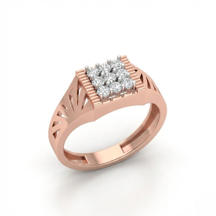Sunburst Matrix Diamond Imperial Men's Ring