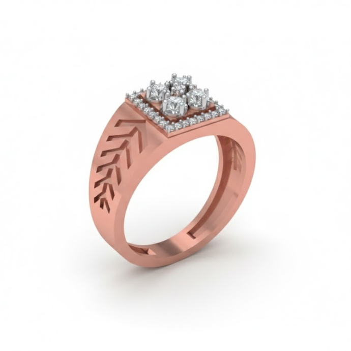 Square Aura Diamond Dominion Men's Ring