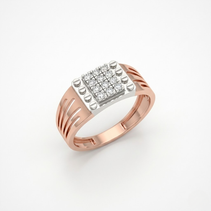Sovereign Shield Diamond Men's Ring