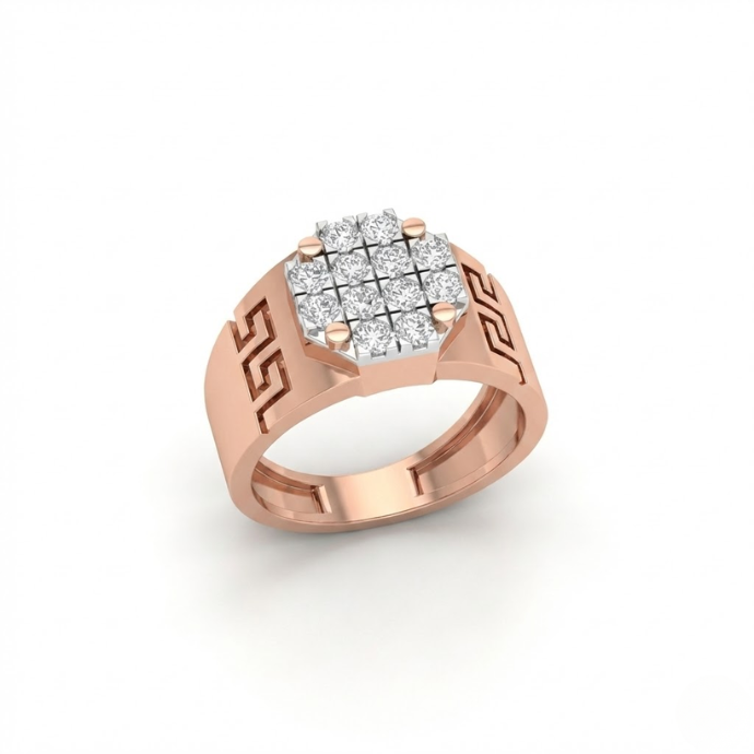 Imperial Maze Diamond Crest Men's Ring