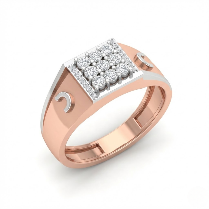 Lunar Crest Diamond Command Men's Ring