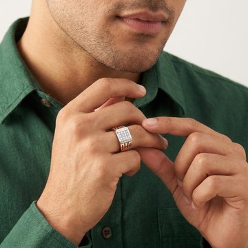 Sovereign Shield Diamond Men's Ring