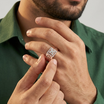 Square Aura Diamond Dominion Men's Ring