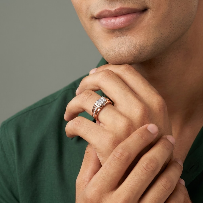 Quad Crown Diamond Legacy Men's Ring