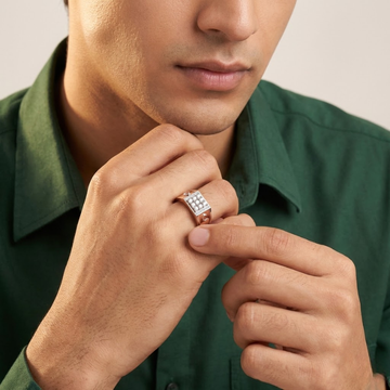 Lunar Crest Diamond Command Men's Ring