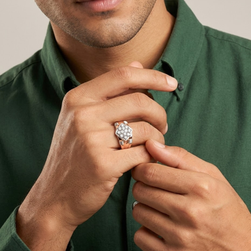 Helix Cluster Diamond Regent Men's Ring
