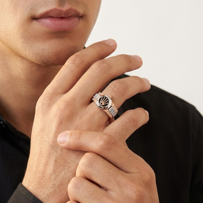 Royale Crest Diamond Emblem Men's Ring