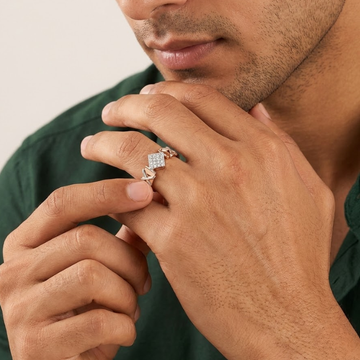 Infinity Cross Diamond Embrace Men's Ring