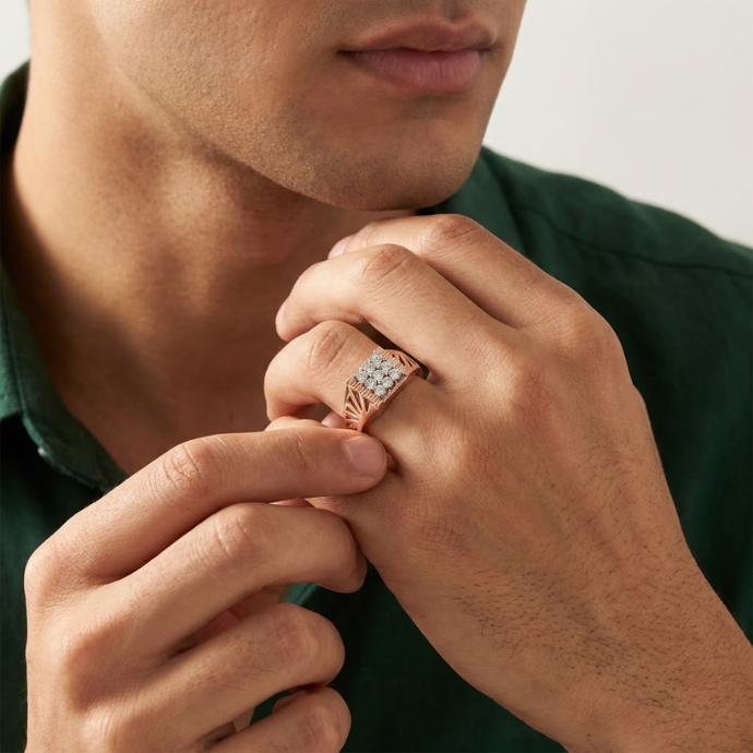 Sunburst Matrix Diamond Imperial Men's Ring