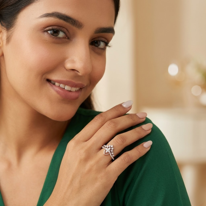 Floral Crown Inspired Diamond Ring