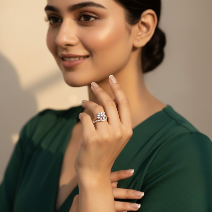 Floral Bloom Diamond Ring