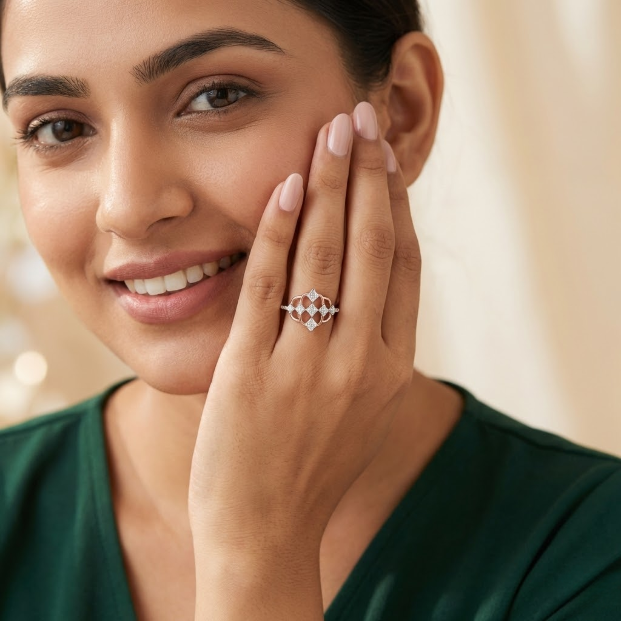 Designer Interlinked Diamond Ring