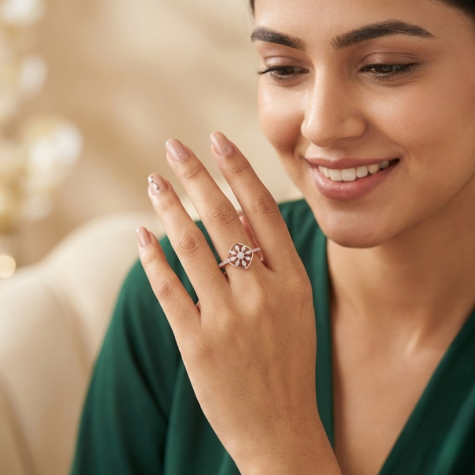 Symmetric Diamond Kite Cluster Ring