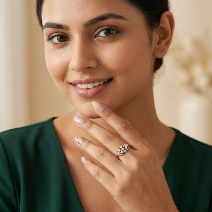 Petite Branch Cluster Diamond Ring