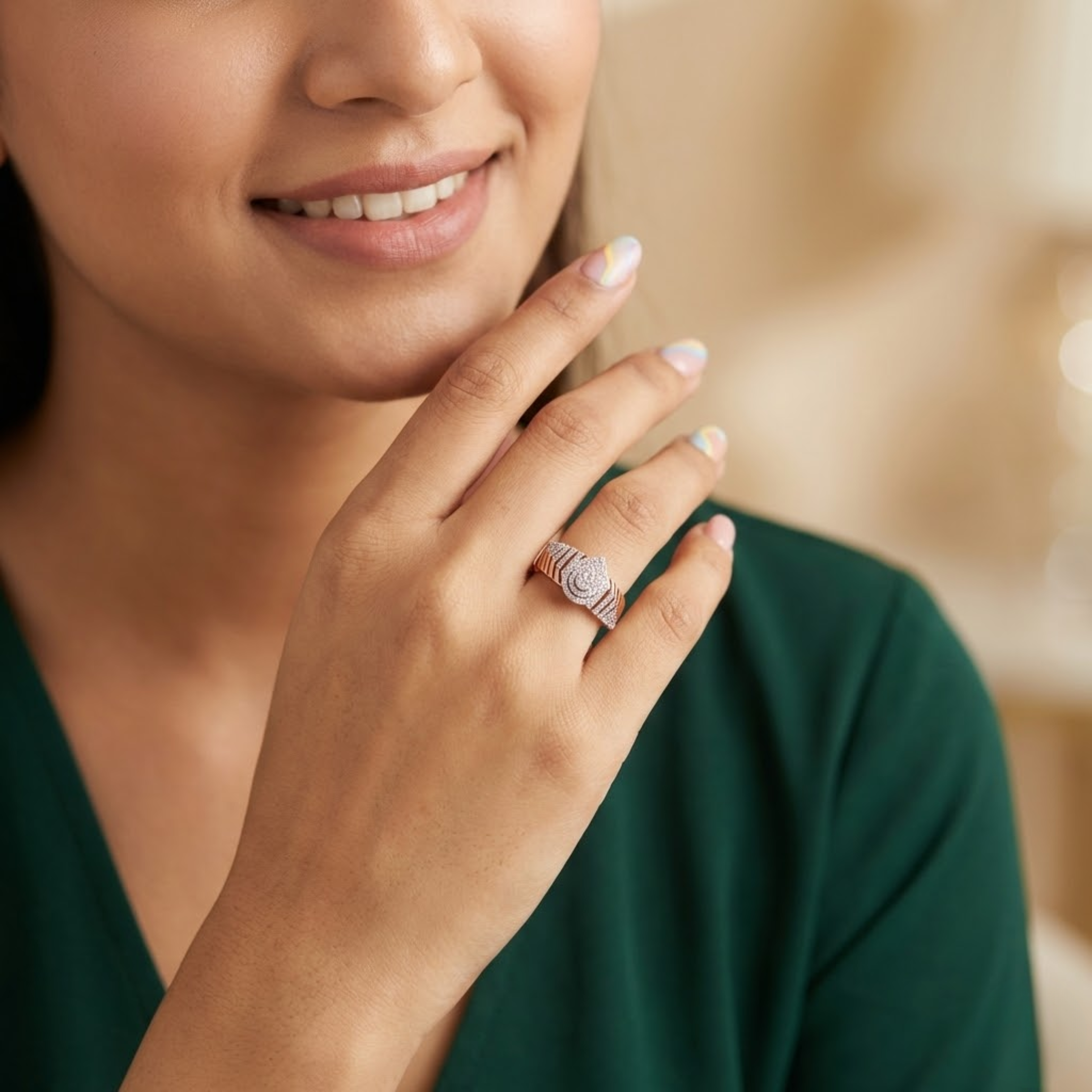 The Seraphine Teardrop Diamond Ring
