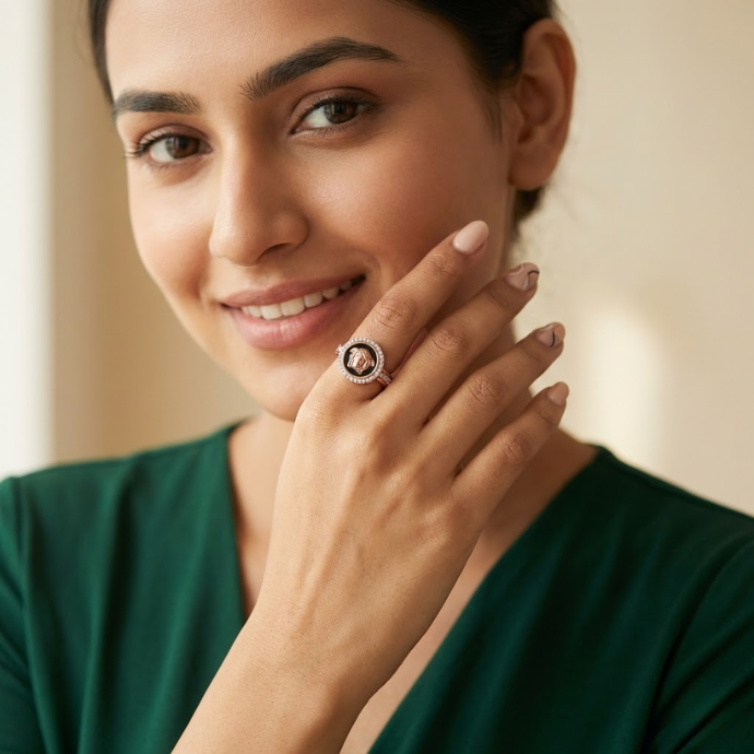 Designer Medallion Diamond Ring