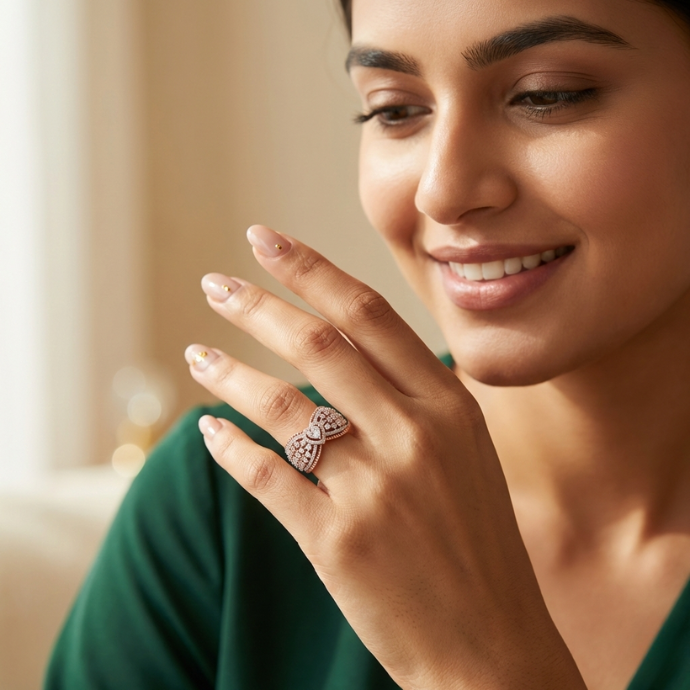 Grand Diamond Dome Designer Ring