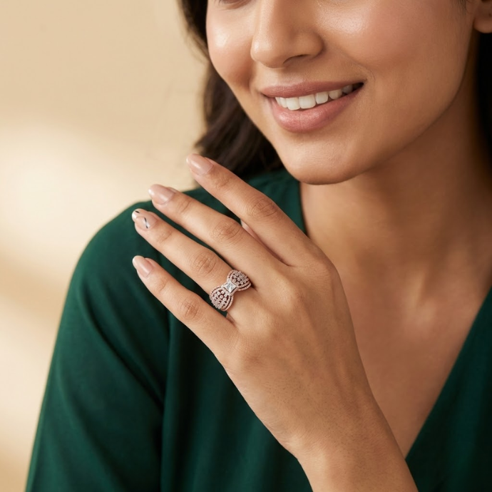 Royal Crown Cluster Diamond Ring