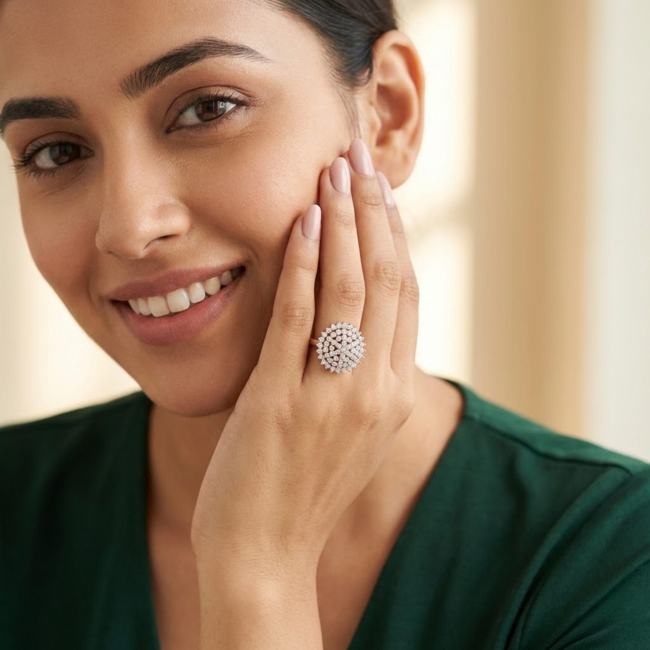 Grand Cluster Dome Diamond Ring