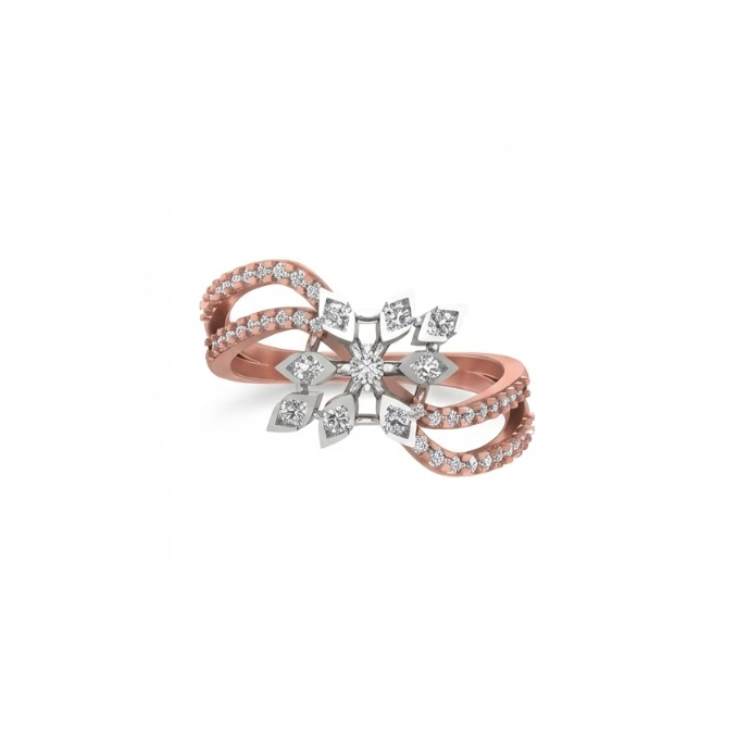 Grand Floral Burst Diamond Ring