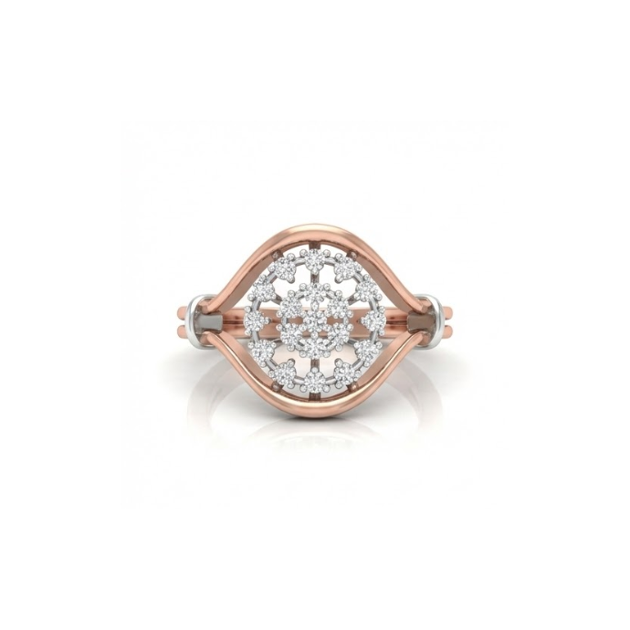 Artistic Teardrop Cluster Diamond Ring